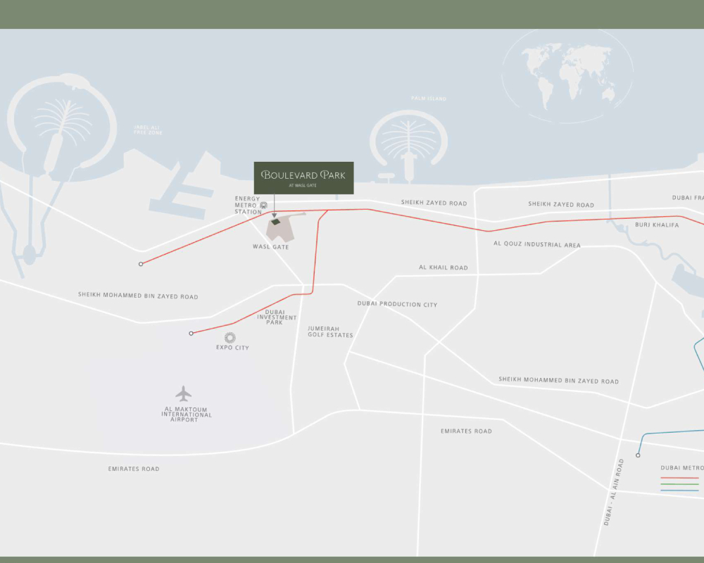 Boulevard Park by Wasl Properties masterplan